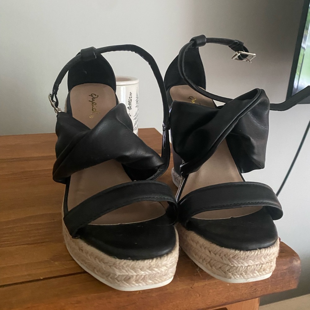 Qupids Espadrille Wedge Sandal